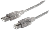 Manhattan Cable para Dispositivos USB B de Alta Velocidad Cable USB 2.0 USB A USB B Macho/Macho