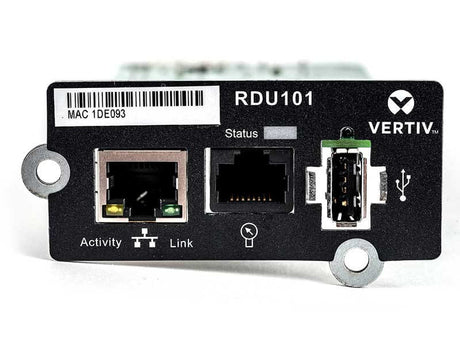 Vertiv IntelliSlot RDU101 Interno Ethernet 100 Mbit/s, Alámbrico, Negro