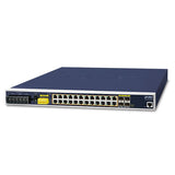 PLANET IGS-6325-24P4S switch Gestionado L3 Gigabit Ethernet (10/100/1000) Energía sobre Ethernet (PoE) 1U Azul