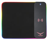 Naceb Technology NA-0926 alfombrilla para ratón Negro, Monocromático, Tela, USB con suministro de corriente