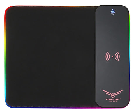 Naceb Technology NA-0926 alfombrilla para ratón Negro, Monocromático, Tela, USB con suministro de corriente