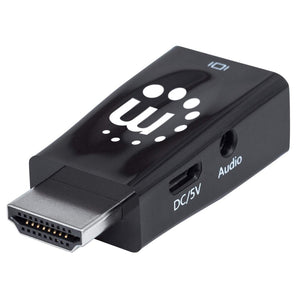 Manhattan Micro Convertidor HDMI a VGA con salida de audio Cable HDMI VGA, 3.5mm Macho Hembra