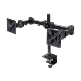 Manhattan Soporte para monitor, de escritorio, movimiento articulado, 2 pantallas planas de 13" a 24" máximo 6 kg cada u