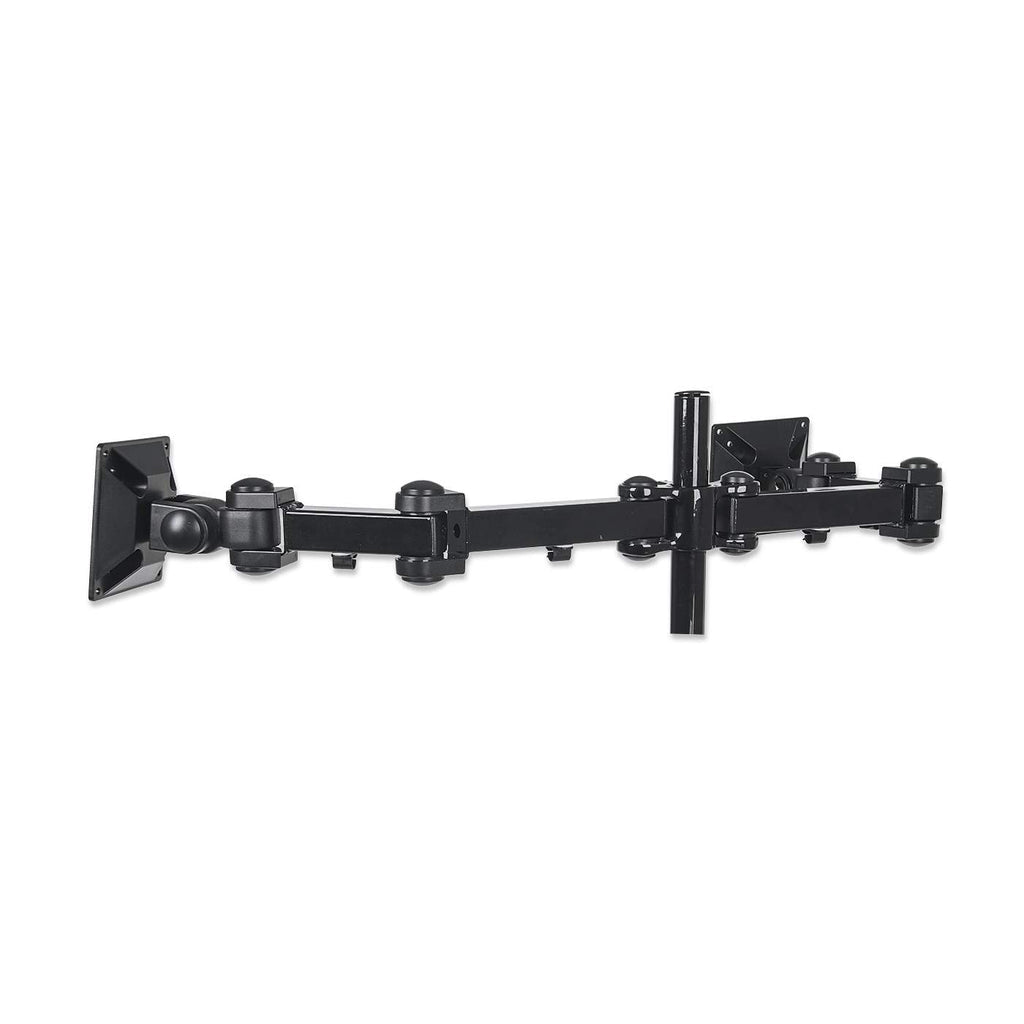 Manhattan Soporte para monitor, de escritorio, movimiento articulado, 2 pantallas planas de 13" a 24" máximo 6 kg cada u
