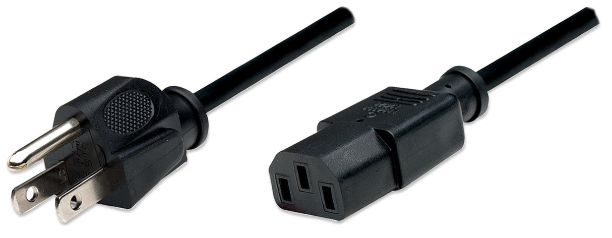 Manhattan Cable de Alimentación Cable Negro Macho Hembra 1,8 m