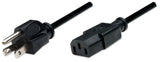Manhattan Cable de Alimentación Cable Negro Macho Hembra 1,8 m