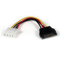 StarTech.com Cable de Alimentación de 15cm Adaptador Molex LP4 a SATA - Hembra a Macho Cables de alimentación interna Mo