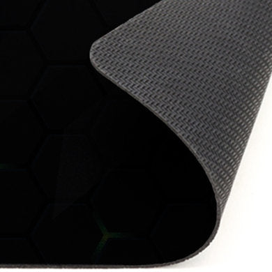 Mouse Pad Gamer BRobotix 6007075 Hexágono, Tamaño M, 31 x 40 cm. Color Negro.