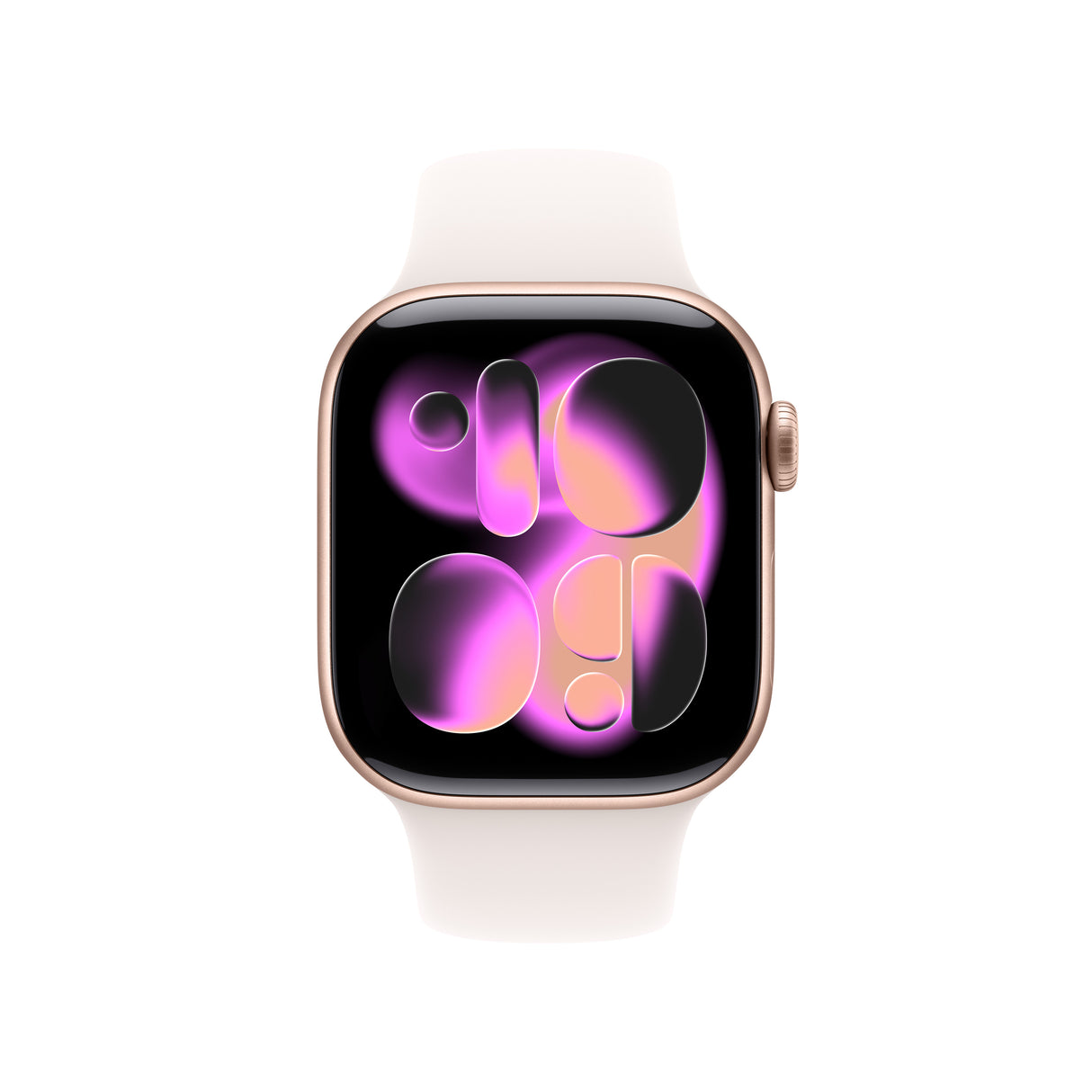 Apple Watch Series 11 42mm Rose Gold Aluminum Case with Light Blush Sport Band S/M