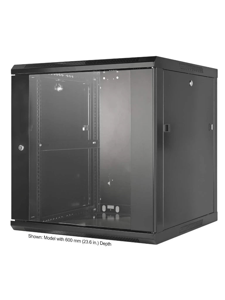 711906 - GABINETE MURAL 19IN 12U ENSAMBLADO 450MM PROFUNDO NEGRO