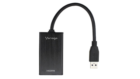 Vorago ADP-204 adaptador de cable de vídeo HDMI + 3.5mm USB tipo A Negro, Hembra, Macho, Derecho