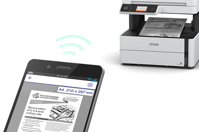 Epson EcoTank M3170 Impresora Multifunción Inyección de tinta WiFi Negro, Blanco