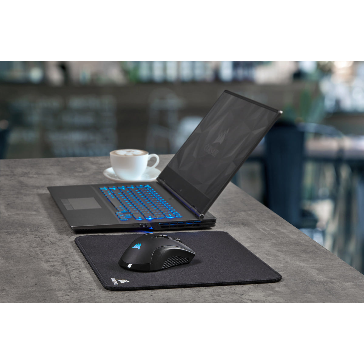Corsair IRONCLAW RGB ratón Juego Diestro RF Wireless + Bluetooth + USB Type-A Óptico 18000 DPI, Negro