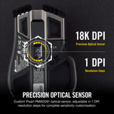 Corsair IRONCLAW RGB ratón Juego mano derecha RF Wireless + Bluetooth + USB Type-A Óptico 18000 DPI