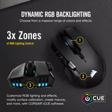 Corsair IRONCLAW RGB ratón Juego mano derecha RF Wireless + Bluetooth + USB Type-A Óptico 18000 DPI