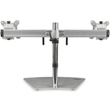 StarTech.com Soporte VESA para 2 Monitores - Soporte Ergonómico de Sobremesa para 2 monitores de 24" con Montaje VESA - con Base Independiente y Altura Ajustable- Soporte con Mástil - Plata Monitor Plata