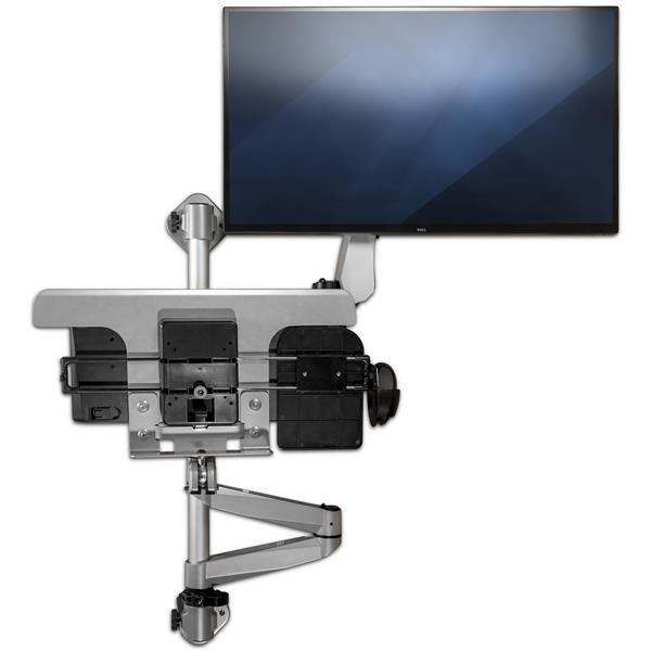 StarTech.com Estación de Trabajo de Montaje en Pared - para 1 Monitor - Premium estaciones de trabajo sentado o de pie Pared Plata 1 33 cm (13")