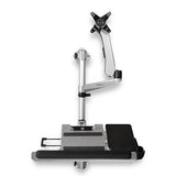 StarTech.com Estación de Trabajo de Montaje en Pared - para 1 Monitor - Premium estaciones de trabajo sentado o de pie Pared Plata 1 33 cm (13")