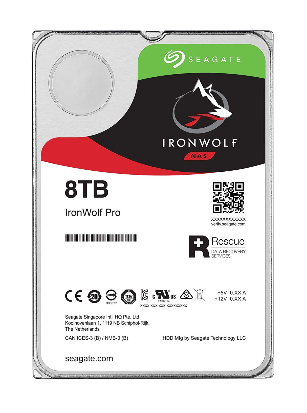Seagate IronWolf Pro ST8000NE001 discos duros internos 8 GB 7200 RPM 256 MB 3.5 cm (3.5")