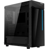 GIGABYTE C200 carcasas ordenador Vidrio, Plástico, Acero Midi Tower PC Negro