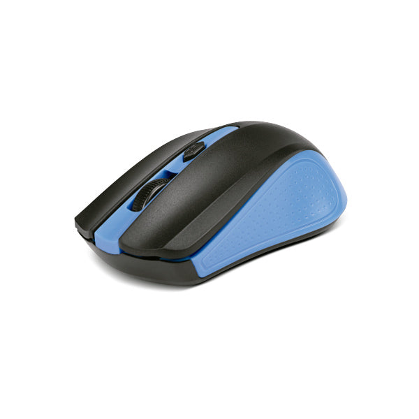 Xtech XTM-310BL ratón Oficina Ambidiestro RF inalámbrico Óptico 1600 DPI, Negro, Azul