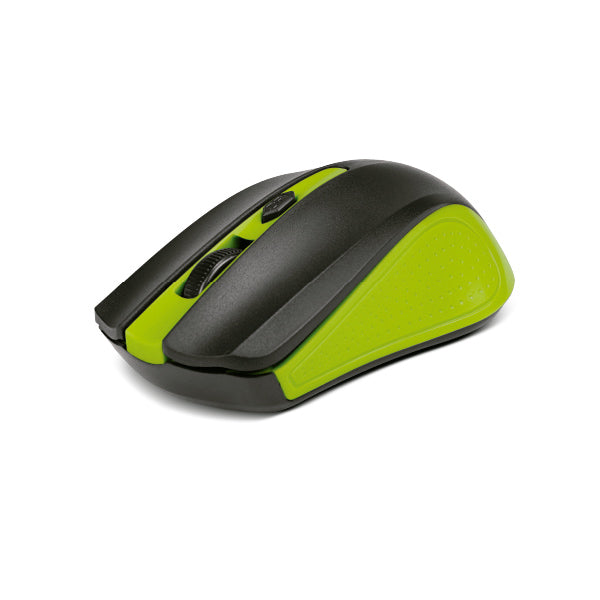Xtech XTM-310GN ratón Oficina Ambidiestro RF inalámbrico Óptico 1600 DPI, Negro, Verde