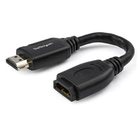 StarTech.com Cable de 15cm de Extensión Alargador HDMI 2.0 de Alta Velocidad con Ethernet - Extensor de Puertos - Cable 