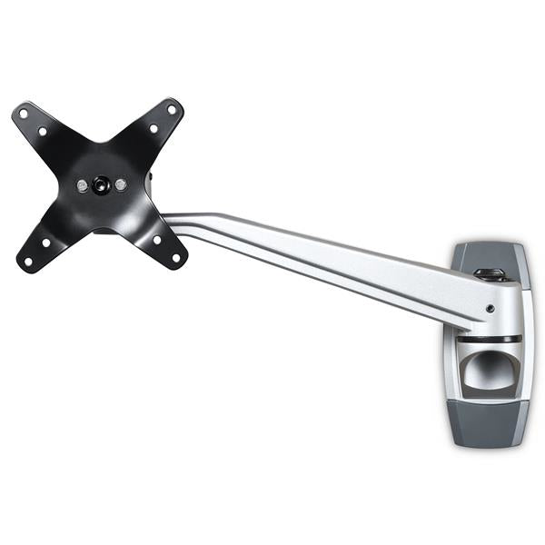 StarTech.com Brazo de Montaje en Pared para Soporte de Monitores VESA hasta 30" - con Brazo Articulado de 26cm - Premium Monitor Plata