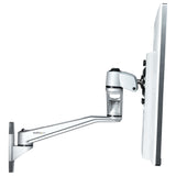 StarTech.com Brazo de Montaje en Pared para Soporte de Monitores VESA hasta 30" - con Brazo Articulado de 52cm - Premium Monitor Plata