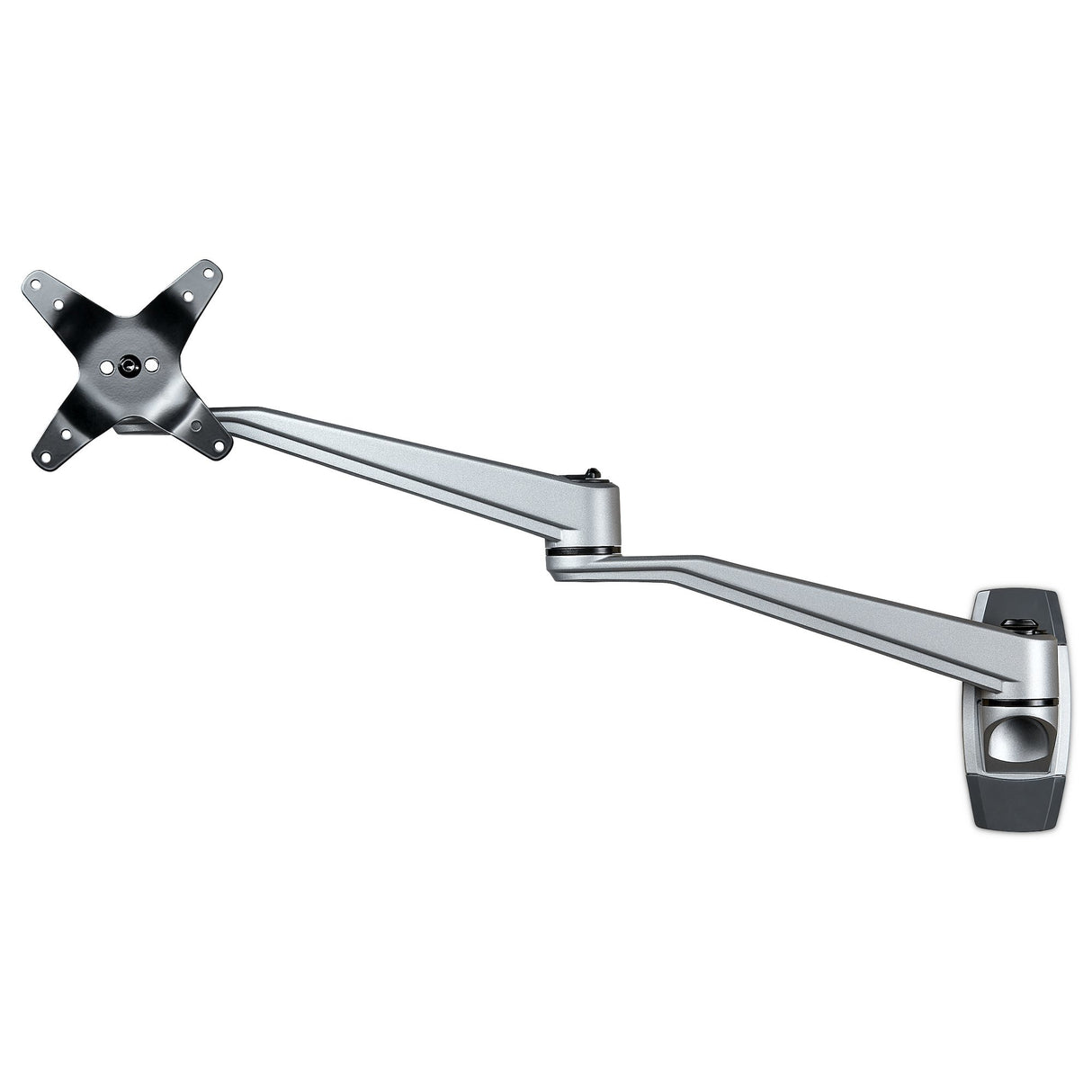 StarTech.com Brazo de Montaje en Pared para Soporte de Monitores VESA hasta 30" - con Brazo Articulado de 52cm - Premium Monitor Plata
