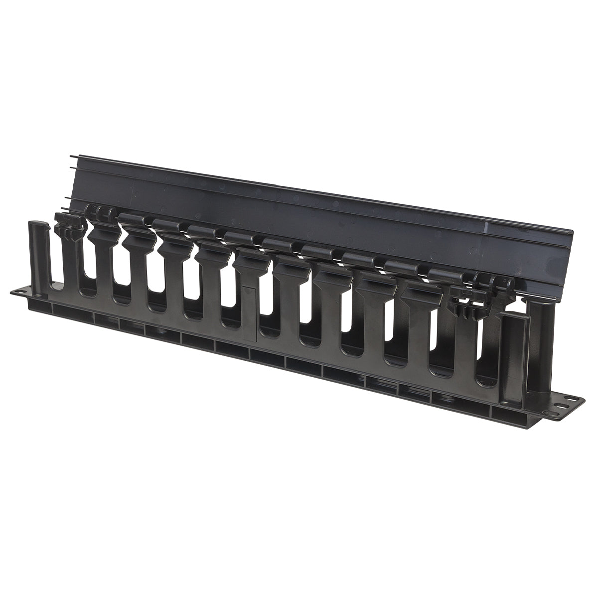 714679 - Intellinet Panneau de gestion des câbles 19", 1U, avec capot, noir Rack Panel de gestión de cables Negro Plástico 1U