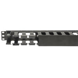 714679 - Intellinet Panneau de gestion des câbles 19", 1U, avec capot, noir Rack Panel de gestión de cables Negro Plástico 1U