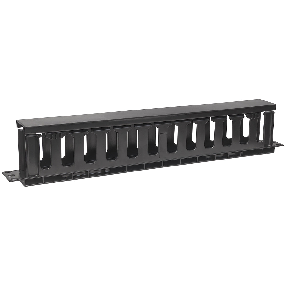 714679 - Intellinet Panneau de gestion des câbles 19", 1U, avec capot, noir Rack Panel de gestión de cables Negro Plástico 1U