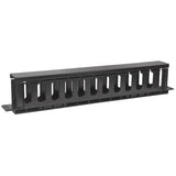 714679 - Intellinet Panneau de gestion des câbles 19", 1U, avec capot, noir Rack Panel de gestión de cables Negro Plástico 1U