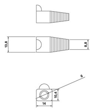 LinkedPRO LP-PG8-025-WH accesorio para cable Funda sujetacables