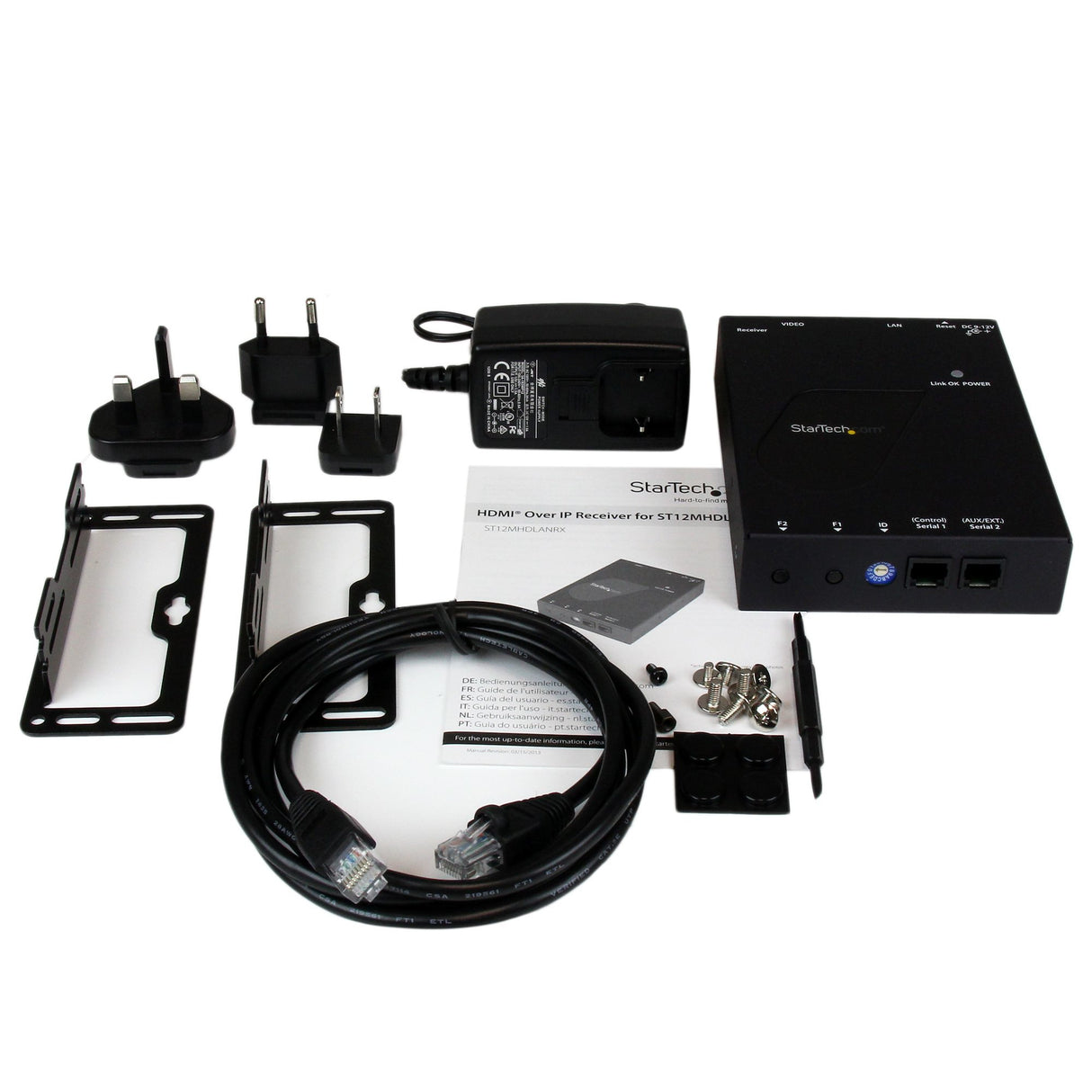 StarTech.com Receptor de Vídeo y Audio HDMI IP por Ethernet Gigabit para ST12MHDLAN audio/vídeo extendedores Receptor AV 1920 x 1200 Pixeles Cat5e, Cat6 100 m