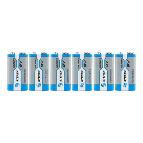 Steren BAT-9V/6 pila de uso doméstico Batería de un solo uso Alcalino, 6 pieza(s), 150 mAh, Cd (cadmio)