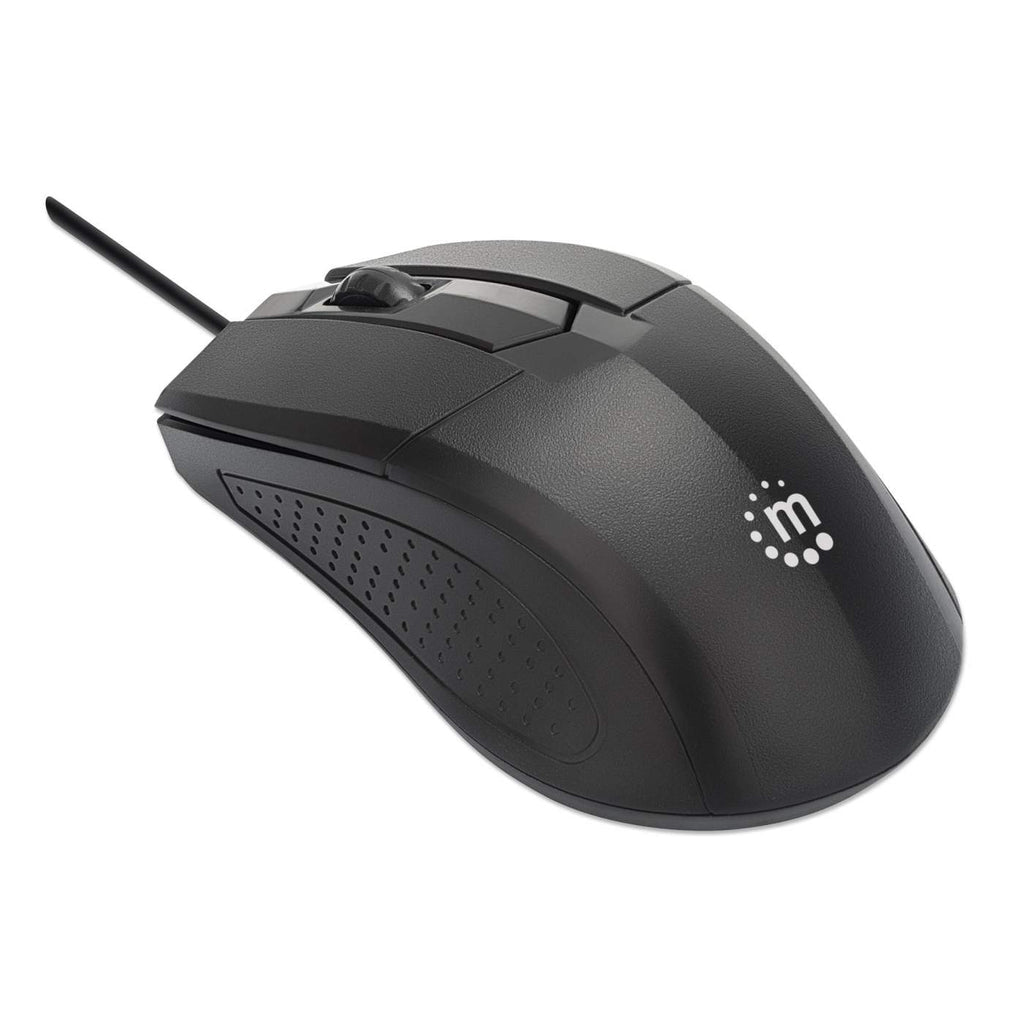 Manhattan Juego de teclado y mouse óptico, cableados Teclado Universal Alámbrico USB Interruptor de membrana