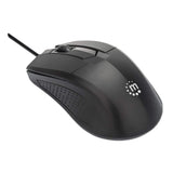 Manhattan Juego de teclado y mouse óptico, cableados Teclado Universal Alámbrico USB Interruptor de membrana