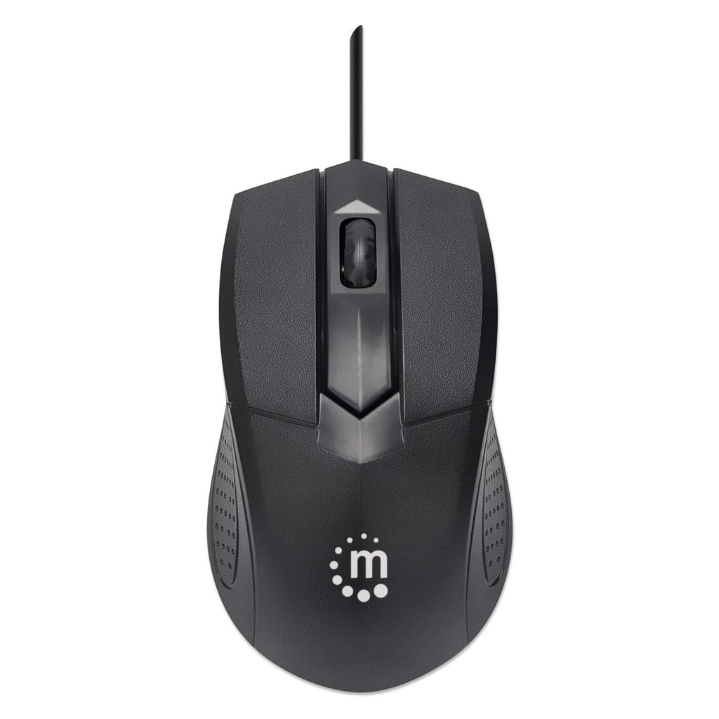Manhattan Juego de teclado y mouse óptico, cableados Teclado Universal Alámbrico USB Interruptor de membrana