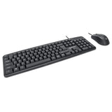 Manhattan Juego de teclado y mouse óptico, cableados Teclado Universal Alámbrico USB Interruptor de membrana