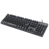 Manhattan Teclado gaming — Edición Base Metálica Teclado Juego Alámbrico USB QWERTY