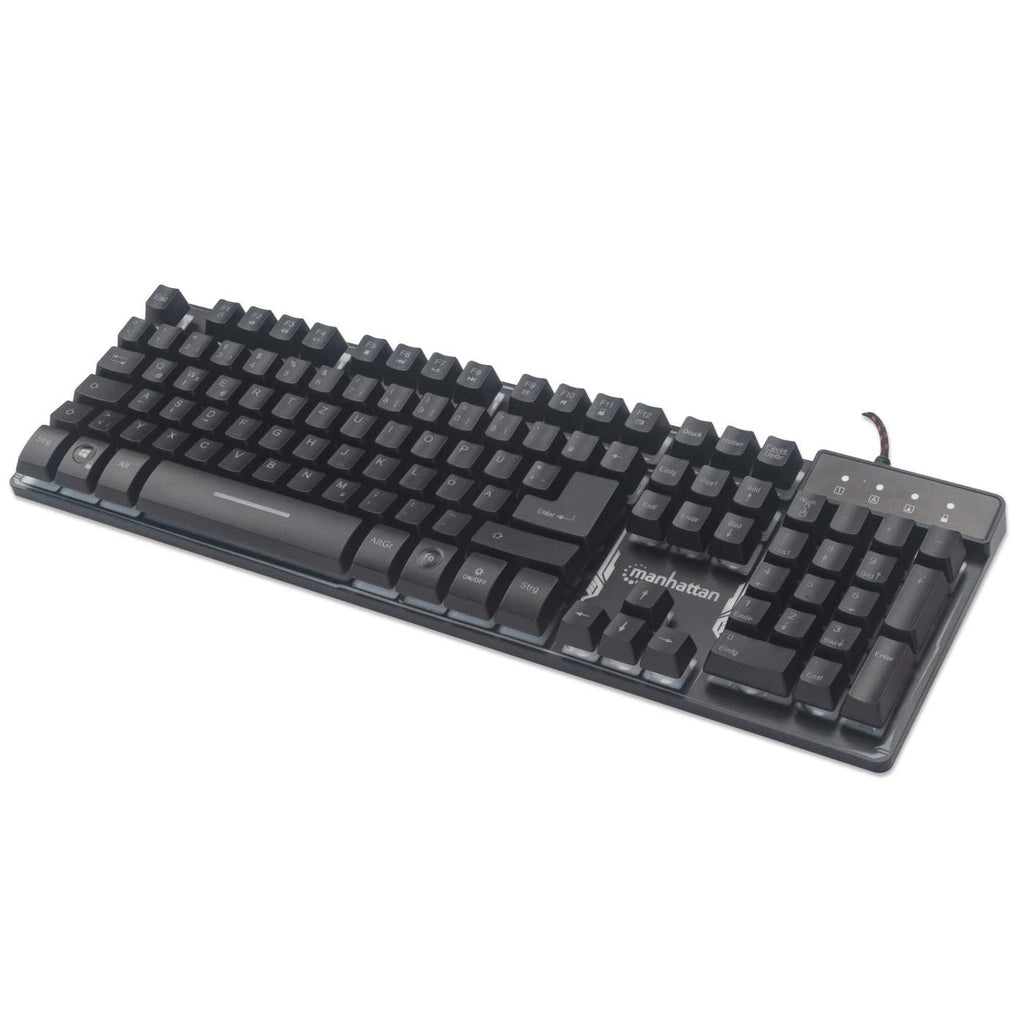 Manhattan Teclado gaming — Edición Base Metálica Teclado Juego Alámbrico USB QWERTY