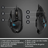 Mouse Óptico Logitech G502 Hero Gaming, 25600 DPI, USB, Negro - 910-005550 FullOffice.com 