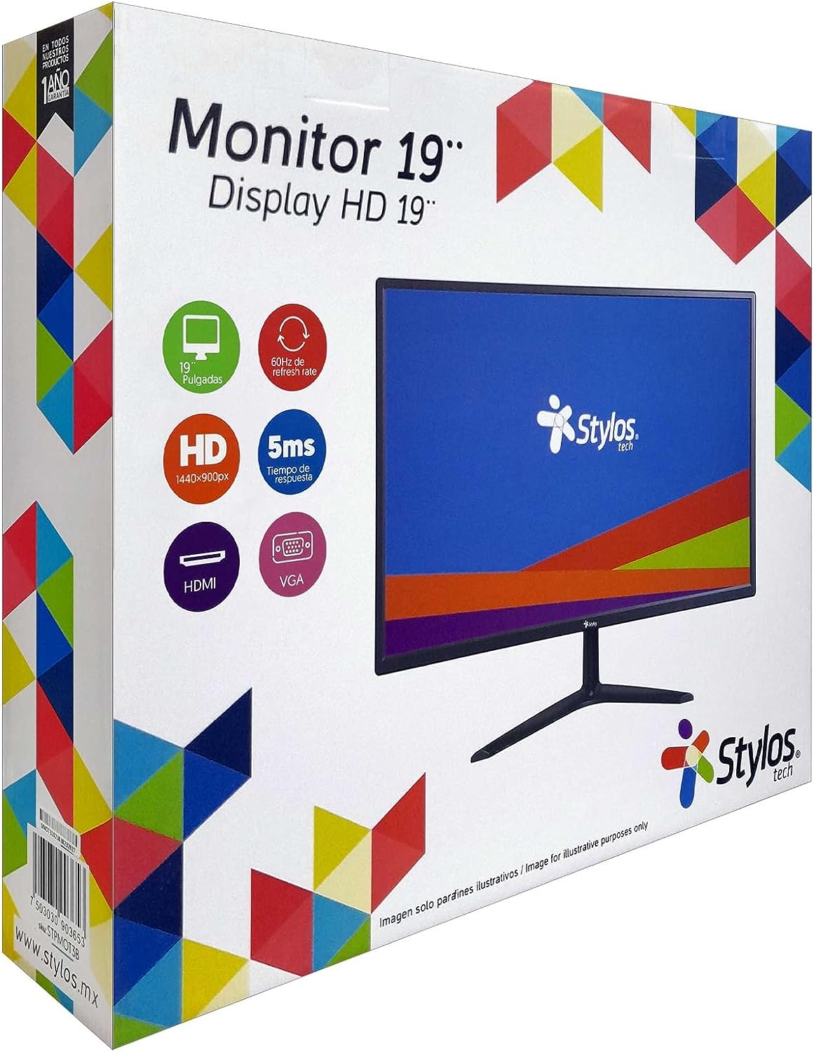 Monitor Stylos 19.5 Hdmi Vesa FullOffice.com