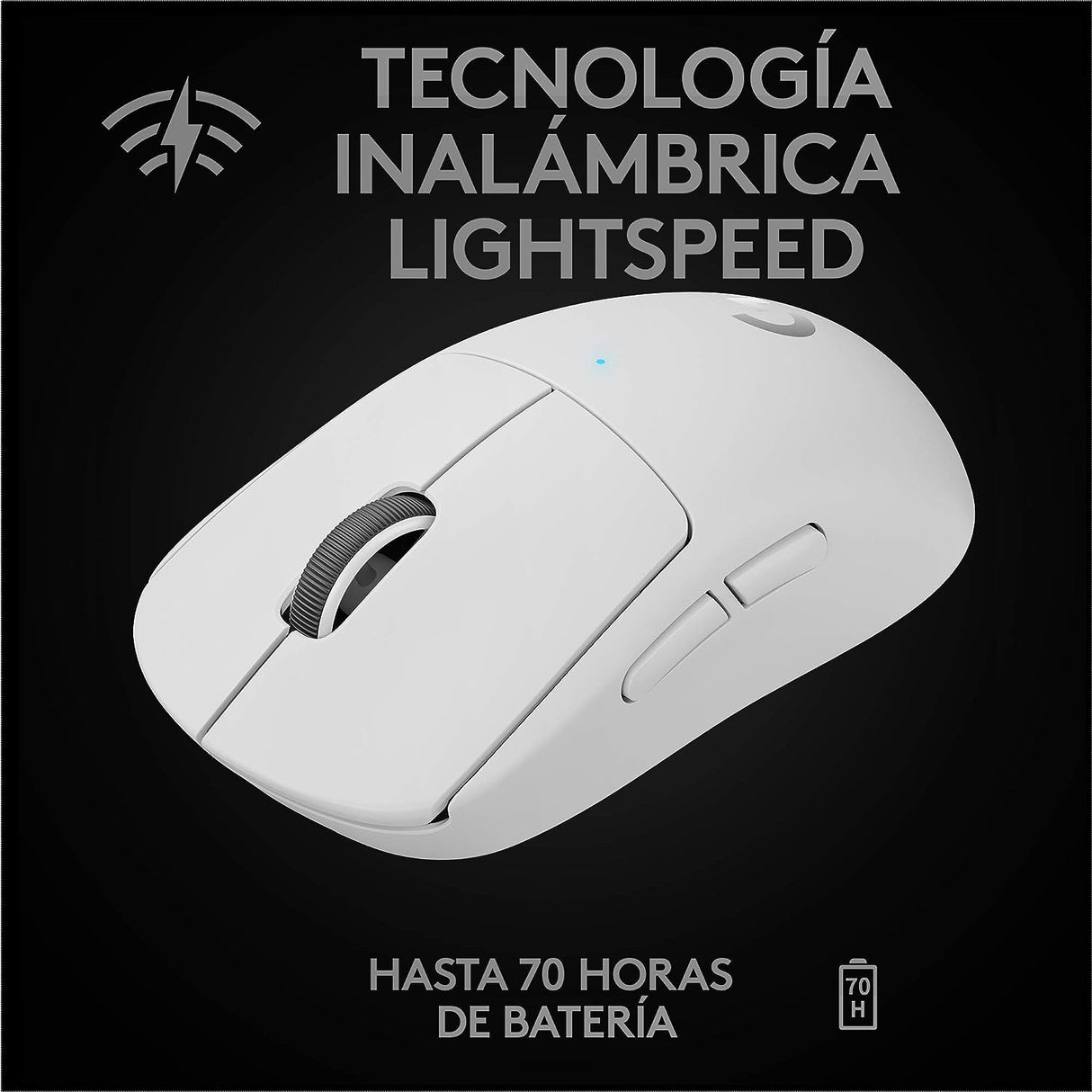 Mouse Óptico Logitech Pro X Superlight, 25400 DPI, Sensor Hero, Blanco - 910-005941 FullOffice.com 