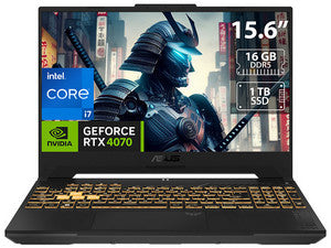 Laptop ASUS TUF Gaming F15: Intel Core i7 13620H 4.9 GHz, 16GB DDR5, SSD 1TB, 15.6" LED, GeForce RTX 4070, Windows 11 Home.
