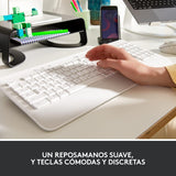 Teclado Signature Logitech K650, Inalámbrico, Español, Blanco
