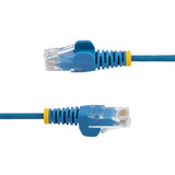 StarTech.com Cable de Red Ethernet CAT6 Delgado sin Enganches Azul de 7m - Cable RJ45 Snagless Slim 28AWG - Alambre de C