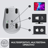 Mouse Óptico Logitech Mx Anywhere3 USB, 6 Botones, 1000 DPI Gris Pálido - 910-005994 FullOffice.com 